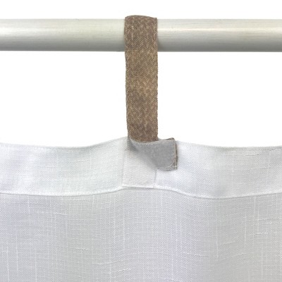 White Sheer Polyester Tab Top Indoor/Outdoor Curtain Panel