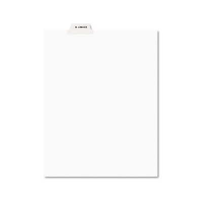 Avery-Style Preprinted Legal Bottom Tab Dividers Exhibit N Letter 25/Pack 12387