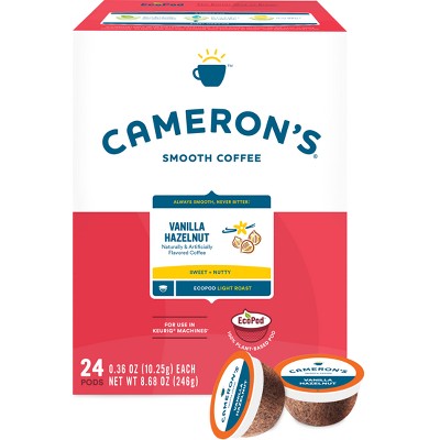 Cameron's Coffee Vanilla Hazelnut Light Roast Coffee Pods - 24ct : Target