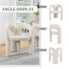 Grungis Set of 2 Modern Accent Chair,24'' W Teddy Barrel Side Chairs,Upholstered Armchair for Bedroom,Reading Room - 4 of 4