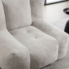 NicBex Luxury Velvet Bean Bag Chair with Ottoman,High Density Memory Foam Filled Lazy Sofa Chair for Adults,Fluffy Lounge Seat&Footstool - 4 of 4