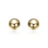 Guili Adorable 14k Gold Plated Round Ball Stud Earrings for Baby Ð Simple, Classic Jewelry with a Sweet and Petite Design - 2 of 3