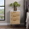 PAGED Nightstand with Storage Drawer and Open Shelf, Modern Wooden Side Table, Bedside Cabinet for Bedroom, Living Room - 2 of 4