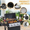 ELJGET 3/4 Burner Grill Propane Gas Grill, Outdoor Stainless Steel Patio Garden BBQ Grill with Lid, Wheels, RV Camping Barbecue - 3 of 4