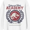 Jurassic Park Academy T-Rex Skeletal Adult White Crew Neck Long Sleeve Sweatshirt - 2 of 3