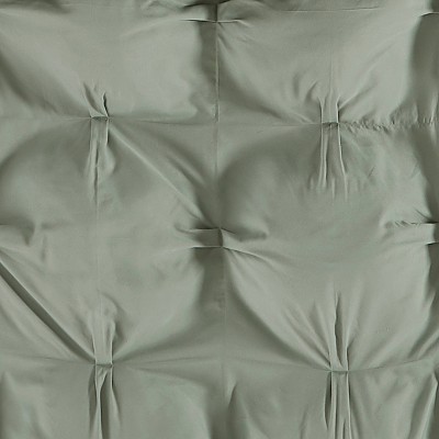 Green Full Microfiber Puffer Comforter Set