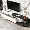 67''-76'' Modern Extendable TV Stand for TVs up to 75 Inches, Entertainment Center Media Console with 3 Drawers-Cuddlewood - 2 of 4
