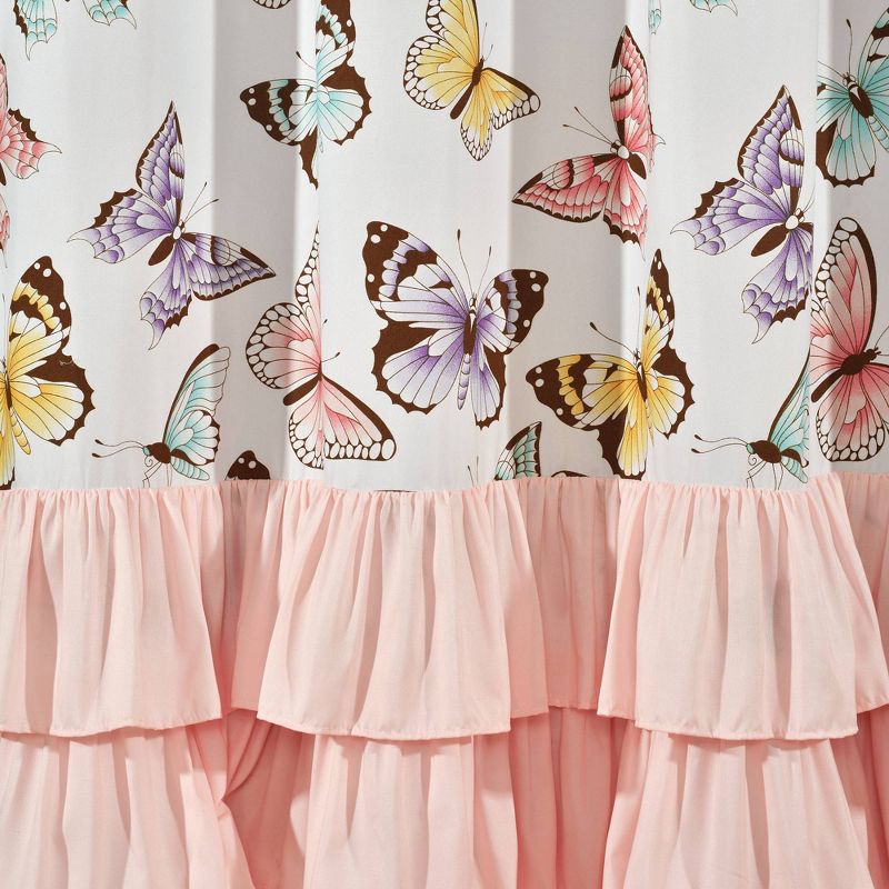 2pc Flutter Butterfly Window Curtain Set Pink - Lush Décor, 6 of 12