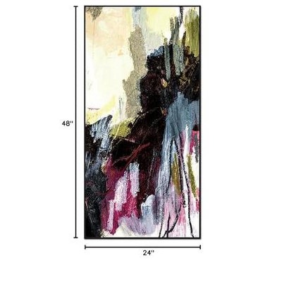 Lola 49"x25" Multicolor Abstract Canvas Wall Art