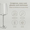 over&back Set of 4 12oz Modern Contemporary Stem Mouth-Blown Glasses Clear - 3 of 4