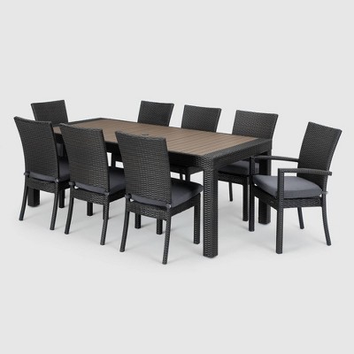 Deco 9pc Rectangle Dining Set - Gray - RST Brands