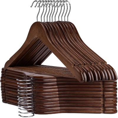 Paaaawaters Wooden Hangers - 30 Pack - Clothes Hanger for Daily Used,Smooth Finish Wood Hanger