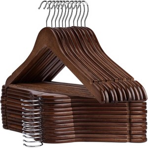 Paaaawaters Wooden Hangers - 30 Pack - Clothes Hanger for Daily Used,Smooth Finish Wood Hanger - 1 of 4