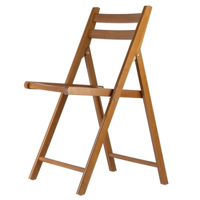 Teak Mid-Century Modern Armless Folding Side Chairs Set