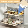 LOVMOR 2 Tier Individual Pull Out Cabinet Organizer, Slide Out Wood Shelves Organizers, Pull Out Drawers Organization and Storage for Kitchen Cabinet - 2 of 4