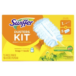 Swiffer Dusters Cleaning Kit, Feather Duster Alternative, Gain, Includes 1 Handle + 5 Refills - 1 of 1