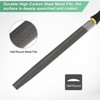 Unique Bargains Half-Round Metal File High Carbon Steel Diamond PVC Grip Handle Hand Files - 2 of 4