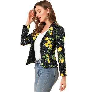 INSPIRE CHIC Women's Notched Lapel Open Front Business Casual Blazer - 1 of 4