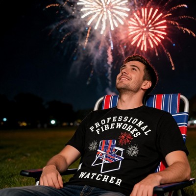 Мужские футболки Crazy Dog T-Shirts, Inc. Mens Funny T Shirts Professional Fireworks Watcher Sarcastic Fourth Of July Tee For Men - Crazy Dog Men's T Shirt For Fourth Of July Black XXL — фото 3