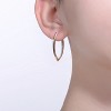 Guili Sterling Silver Inside-Out Marquise Hoop Earrings with Colored Cubic Zirconia – A Chic and Elegant Jewelry Accent for a Radiant Look - 2 of 3