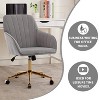 NicBex Adjustable Office Chair with Wheels,Modern Ergonomic Computer Chair,Swivel Velvet Upholstered Desk Chair for Adult, Student - 4 of 4