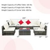 Costway 7PCS Patio Rattan Furniture Set Sectional Sofa Garden White Cushion - 4 of 4