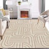 Abstract Area Rugs Soft Modern Rug for Bedroom Ultra-Thin Non Slip Washable Throw Carpet for Living Room Dining Room Hallway - 2 of 4