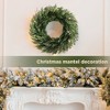 Vitalismo 24" Artificial Christmas Wreath Realistic Cypress Large Wreath with Dead Branches for Indoor/Outdoor Xmas Wall Door Hanging Decor - 4 of 4