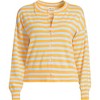 Lands' End Women's Cropped Fine Gauge Crew Neck Cardigan Sweater - 3 of 4