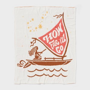 Princess Moana 'How Far I'll Go' Kids' Throw Blanket - The Disney Collection by Pillowfort™ - 1 of 4