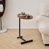 DOMETOUR 1/2 pc C-shaped Side Table, Small Sofa Table for Cough, Bederoom - 3 of 4