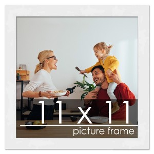 PosterPalooza | 11x11 Wood Frame with UV Acrylic, 6 Finishes: Black, White, Bronze, Silver, Wood, Mahogany - 1 of 4