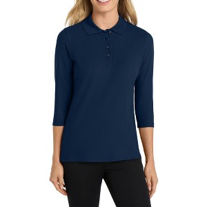 Mafoose Women's Soft Silk Touch 3/4-Sleeve Classic Polo Top - 1 of 4