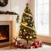 6FT Artificial Spruce Christmas Tree - 7-Fork Tips with Base, Compact Holiday Decor for Home & Party - 3 of 4