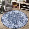 Vintage Boho Area Rug Medallion Distressed Rug, Abstract, Non-Slip - 2 of 4
