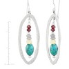 Silpada 'Art Palette' Sterling Silver Labradorite, Rhodolite Garnet, Citrine, and Compressed Turquoise Drop Earrings - 4 of 4