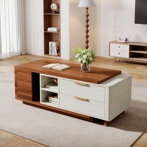 Hommoo Extendable Coffee Table with 2 Drawers - 1 of 4