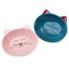 Park Life Designs 1c Oscar Dishes Cat Bowl - Aqua Blue - 2 of 4