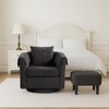 NicBex Swivel/Velvet Barrel Accent Chair & Ottoman Set Modern Armchair Sofa for Living Room or Bedroom - 3 of 4