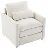 Cloud Sofa Set, Oversized Upholstered Couch with Double Cushions, Comfy Sectional Sofa Group for Living Room-- Frevyn - 4 of 4