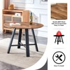 NicBex Modern Round Dining Table for 2-4, Small Circle Kitchen Table with Metal Black Legs, Dining Room Table for Kitchen, Dining Room - 3 of 4