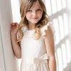 Hope & Henry Girls' Flutter Sleeve Tiered Sateen Party Dress, Toddler - 3 of 4