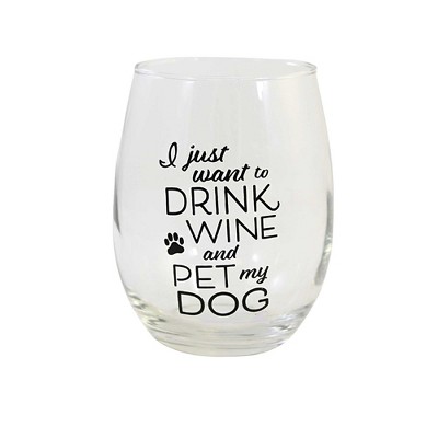 4.5 Inch Dog Wine Glass Puppy Paw Print Wine Glasses
