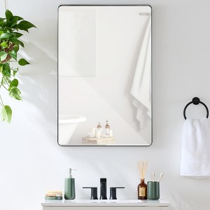 Best Choice Products 24x36in Recessed Bathroom Vanity 2-Way Wall Mirror w/ Rounded Corners, Anti-Blast Film - 1 of 4