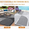 Waterproof Outdoor Rug for Patio, Reversible Plastic Straw Mat Portable Outside Floor Carpet, for RV, Balcony, Porch, Easy to Clean - 3 of 4