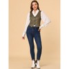 Allegra K Women's Steampunk Dressy Sleeveless Versatile Racerback Suit Vests - 3 of 4