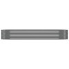 vidaXL Garden Raised Bed in Gray Powder-Coated Steel, 98"x39.4"x14.2", Weather-Resistant Oval Planter Pot for Outdoor Use - 3 of 4