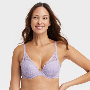 Women's Lace Push-Up Plunge Bra - Auden™ - 1 of 4