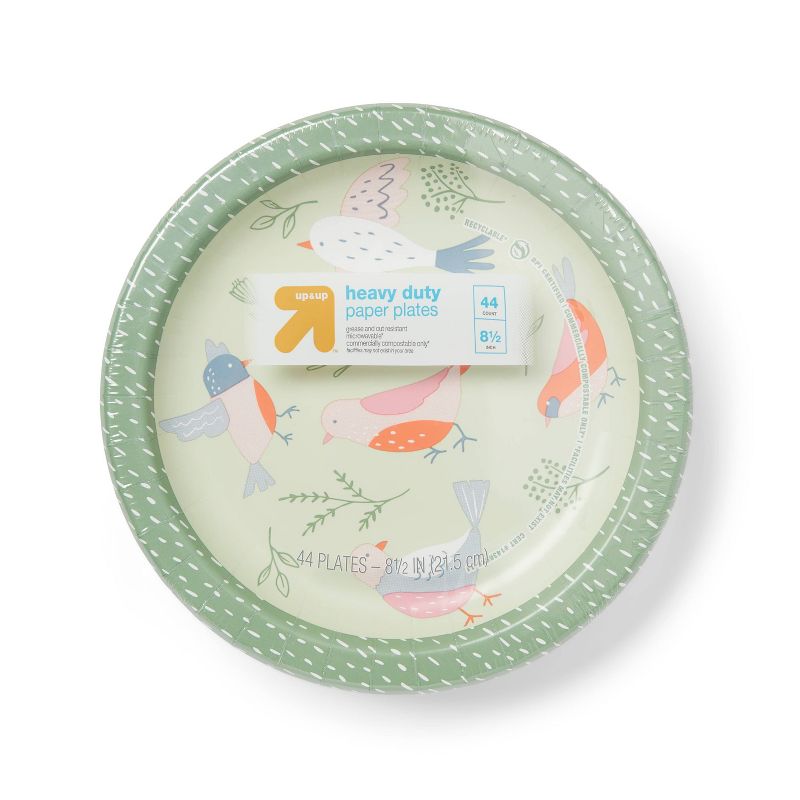 Disposable Plate 8.5&#34; - Spring Birds - 44ct - up &#38; up&#8482;, 1 of 4