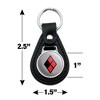 Batman Harley Quinn Diamond Logo Black Leather Keychain - 2 of 4